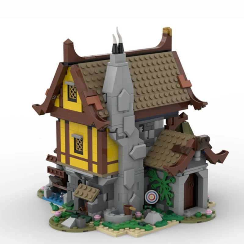 3in1 mittelalterliches Schloss-Bausteine-Set, mittelalterliche Wassermühle, alternative Baustein-Set, schwarze Falken, Schloss-Set, Weihnachten