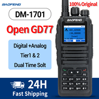 Baofeng DMR Mobile Radio Walkie Talkie Transceiver Analog & Digital DM 1701 Tier1+2 Dual Time Slot Open GD77 Dual Band Ham Radio