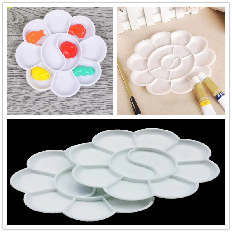 4 Size Palette Art Alternatives Paint Tray Artist Watercolor Plastic Palette Supply White Watercolor Palette Pigment Tray