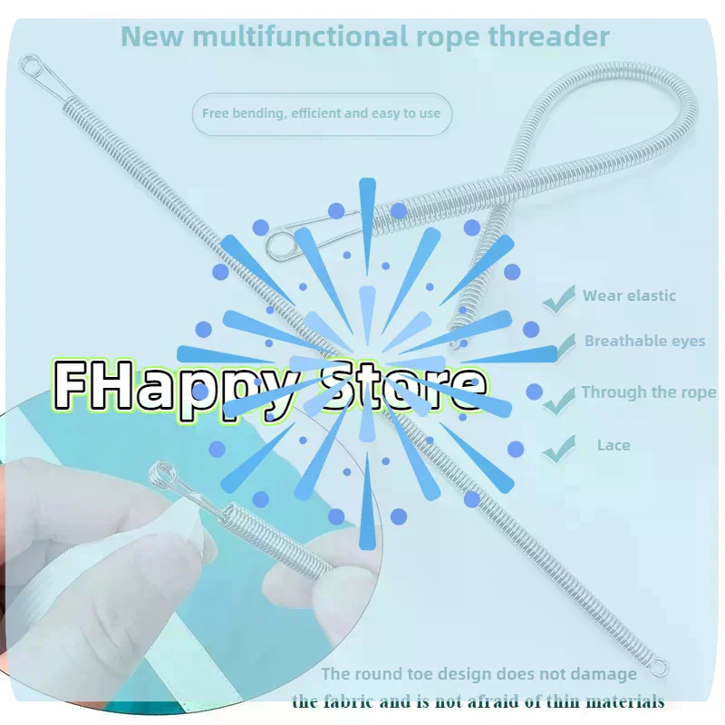 [MA]Bendable Spring Threading Tool Stainless Steel Spring Drawstring Threader Waist Rope Auxiliary Device DIY Sewing Tools[MA]