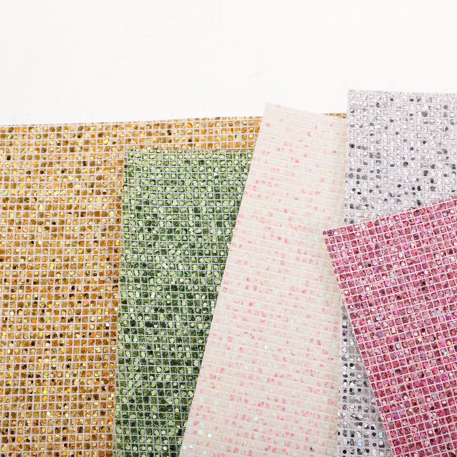 

5pcs Glitter Pu Sheets Diy Crafts Making Faux Fabric For Jewelry Handbags Bow Earrings Home Party Handcraft