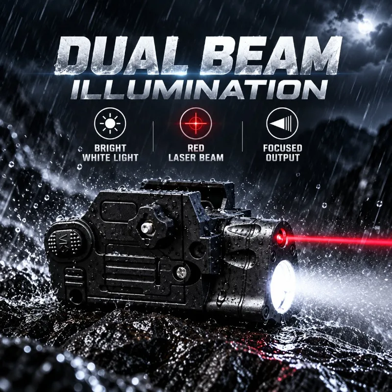 Rugged Rail Mount LED Lamp & Red Beam Indicator, Hobby Model Decor Parts