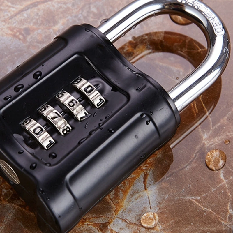 4 Digit Combination Lock Heavy Duty Security Padlock Waterproof Safely Code Lock for Locker, Fence, Case, Shed Durable