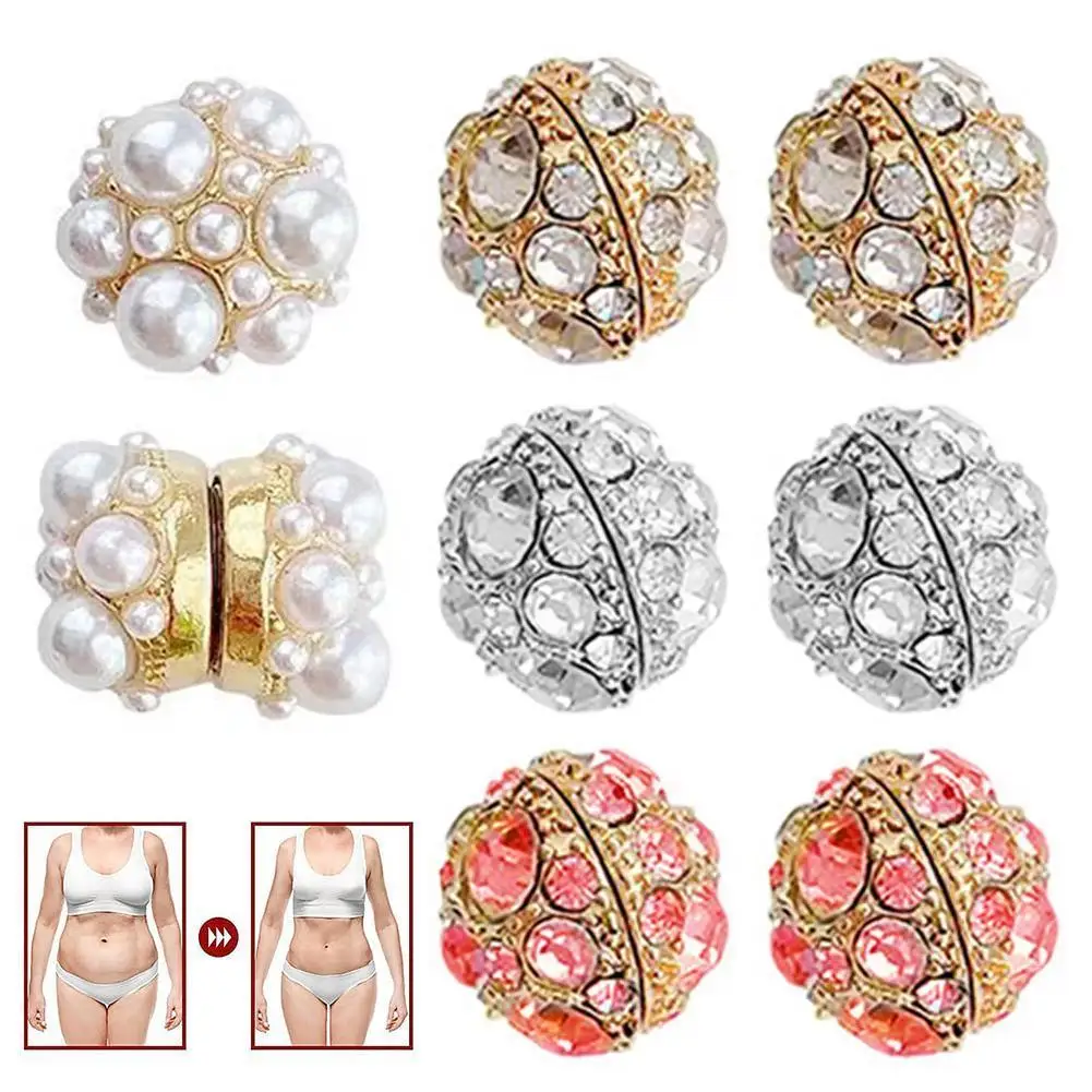 Luxury Zircon Magnetic Acupuncture Point Non-pierced Loss Health Jewelry Earrings Women Acupoints Weight Stimulating Magnet X0Y3