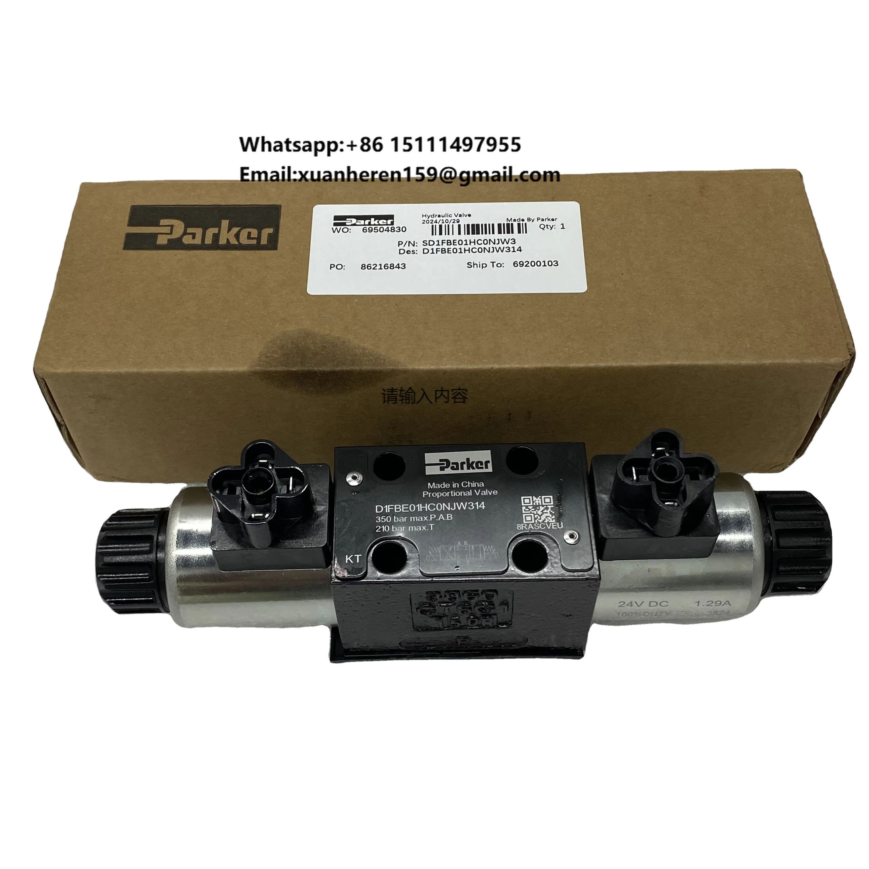 Original Parker D1FBE01HC0NJW314 Hydraulic Valve
