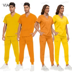 Multicolor Unisex Workwear Pharmacy Hospital Doctor Workwear Nurse Uniform Oral Dental Surgery Uniforms Medical Scrub Set XS-XXL