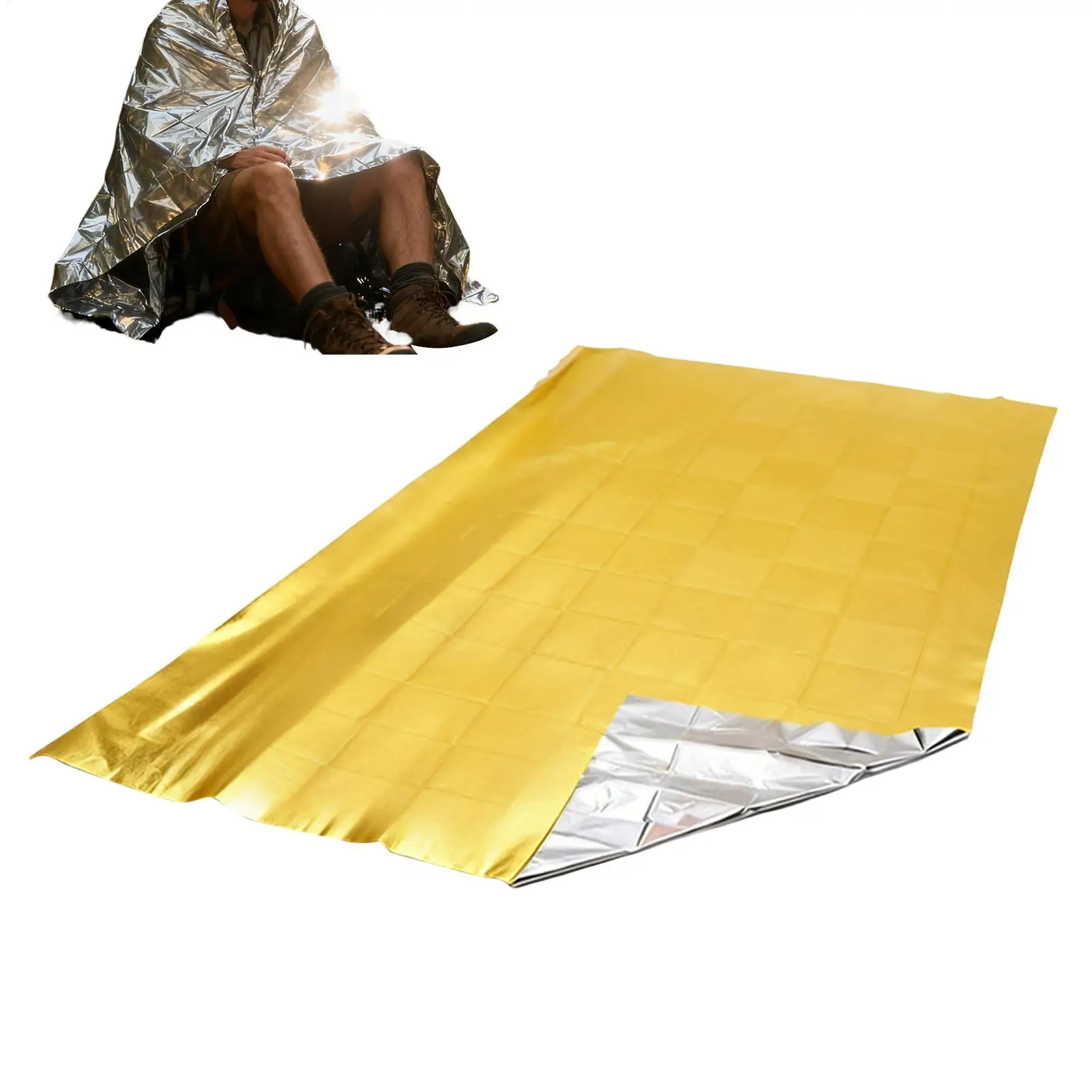 Emergency Blanket Waterproof Keep Warm Blanket Camping Survival Tool Life Saving First Aid Insulation Tools