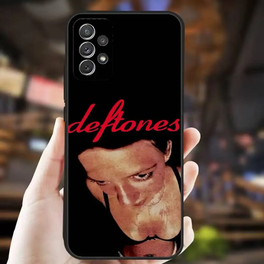 حافظة هاتف B-Band D-Deftones لهاتف سامسونج S25، S24، S21، S22، S23، S30، Ultra، S20، Plus، Fe، Lite، Note، 10,9,5G غطاء أسود