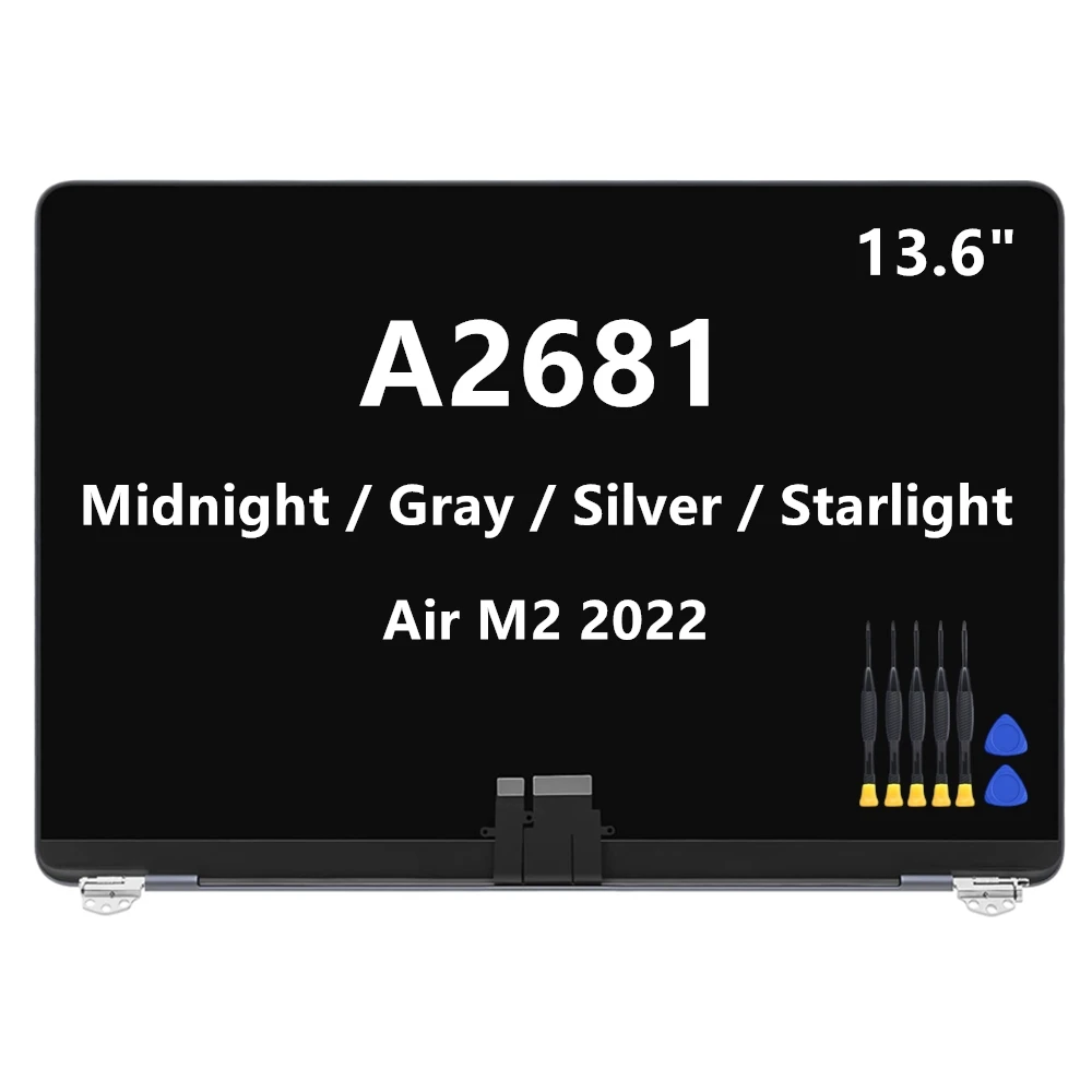 

Замена экрана для MacBook Air 13,6 дюйма A2681 2022 M2, ЖК-панель дисплея, полная сборка