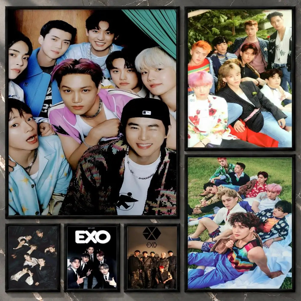 Seoul-Music-Photocard-Performanceart-Collectible-Performance EXO Poster Aesthetic Unframed Wall Prints for Bedroom & Living Room