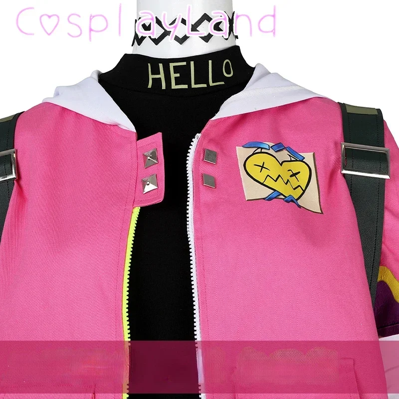 Sn88 valorant chiodi di garofano costume cosplay rosa chiodi di garofano camicia pantaloni vestito Donna Donna vestito da gioco Festa di carnevale di Halloween Comic Con