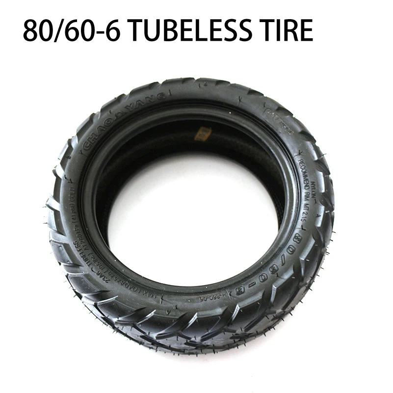 10 Inch Rubber Tire, 80 / 60-6 Tubeless  Electric Scooter, go Kart, Balance Car, Thickened Vacuum Tire Pad Accessories