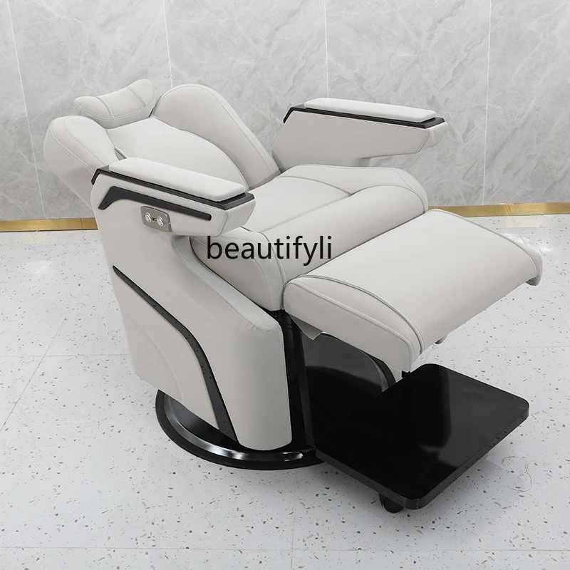 Electric Hair Care Chair Hair Salon Lift down Haircut Big Chassis Hairdressing Physiotherapy Chair