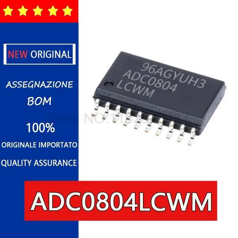 New and original ADC0804LCWM ADC0804  SOP20 8 bits of adc, 8-bit CMOS successive type A/D converter chip