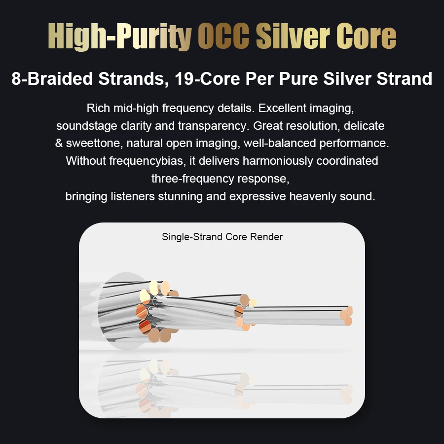 HiFi 2.5mm Balanced to 2RCA Audio Splitter Cable, 8-Strand 7N Silver-Plated OCC for DAP Phone Amp Home Stereo System