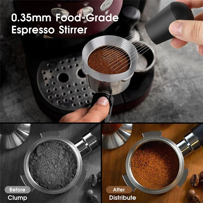 AC39-51Mm Espresso ชุดอุปกรณ์เสริม,จําหน่ายกาแฟและ Tamper Leveler, เครื่องมือ WDT และชุดกรวย Dosing
