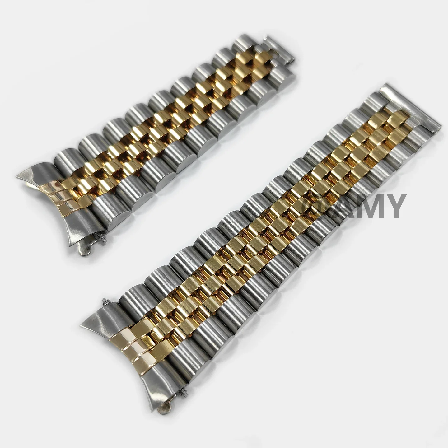 Hochwertiges 20mm 18K Vergoldetes Edelstahl-Uhrenarmband Ohne Verschluss im Alten Jubilee-Stil für Dj 1604 16233 116233 16234