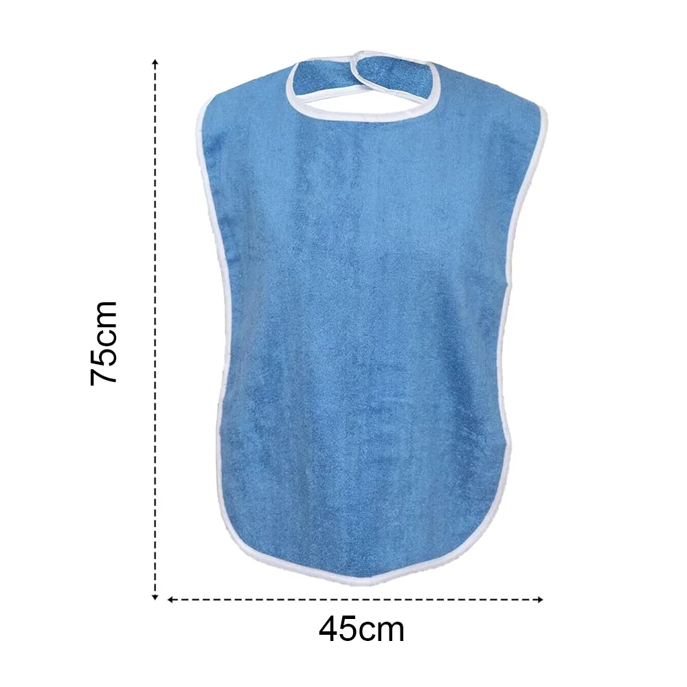 

75 × 45 cm Towel Cloth Adult Bibs Large Elderly Bibs Super Absorbent Breathable Elderly Bibs Drooling Towel Washable