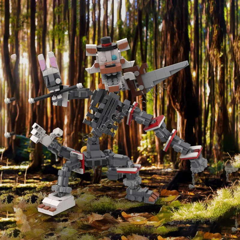 910 SZT. Popularna Seria Postaci z Gier, Zestaw do Zabawy i Sztucz, Lis MOC, Personalizowany Modułowy Zestaw Klocków, Klocki dla Dzieci, Zrób to Sam, Prezent na Święta