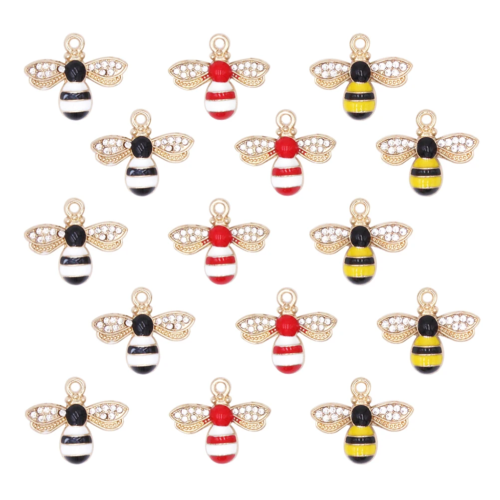 

30 Pcs Bee Pendant Bracelet Dangle Pendants Cute Charms Alloy DIY for Jewelry Making