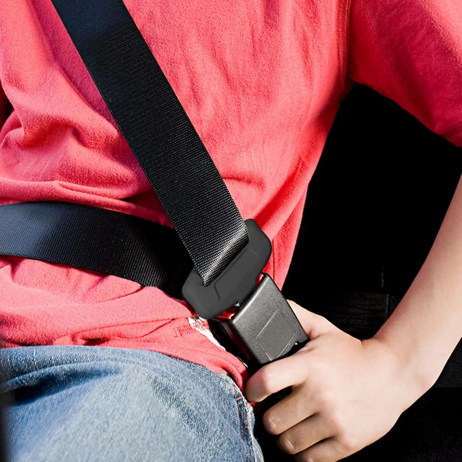 Seat Strap Buckle Protector Car Seatbelt Insert Cover Dustproof Silicone Sleeve Scratch-resistant Car Interior Modification