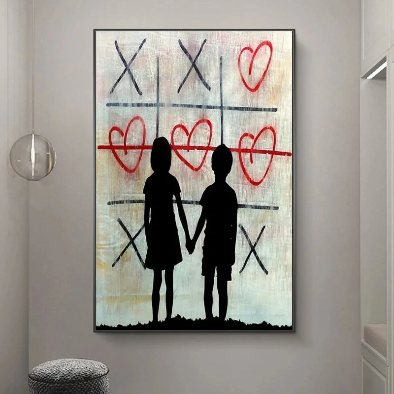 

Banksy Canvas Street Art Print Posters Graffiti Wall Canvas Painting Picture Mural for Modern Living Room Home Decor