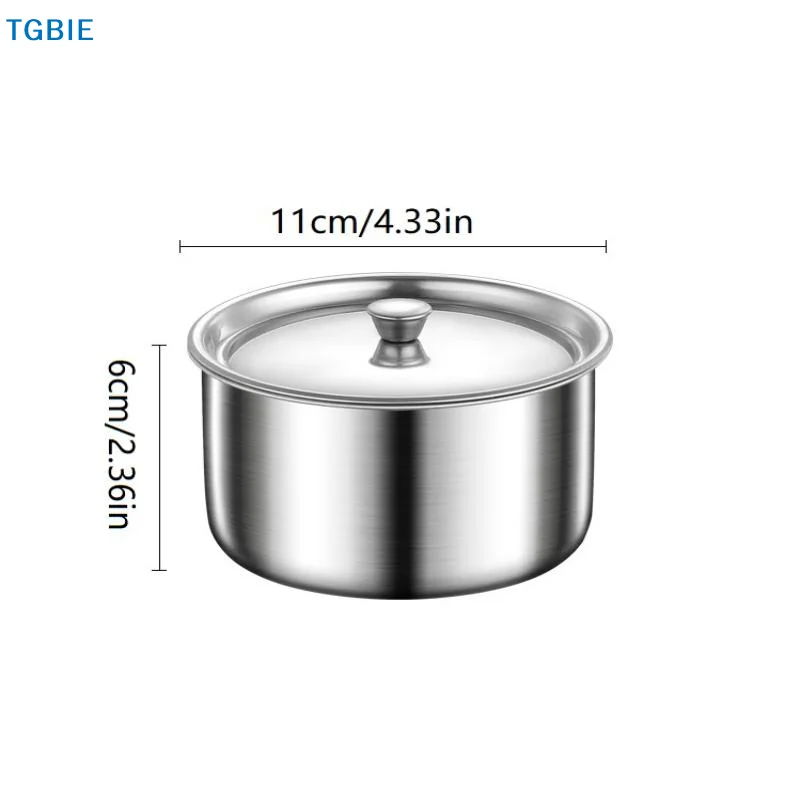 

[TL]【TL】1/3/5PCS Stainless Steel Steamed Egg Bowl Ramen Rice Stew Bowls With Lids Soup Cup Food Container Kitchen Tableware