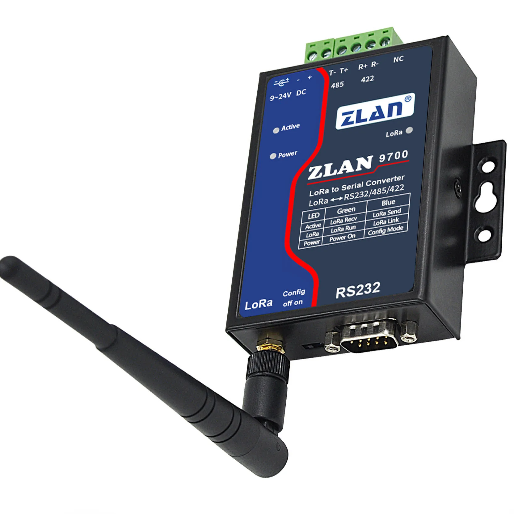 Dispositivo IoT Ethernet a LORA gateway, módulo inalámbrico de alta velocidad, ZLAN9700