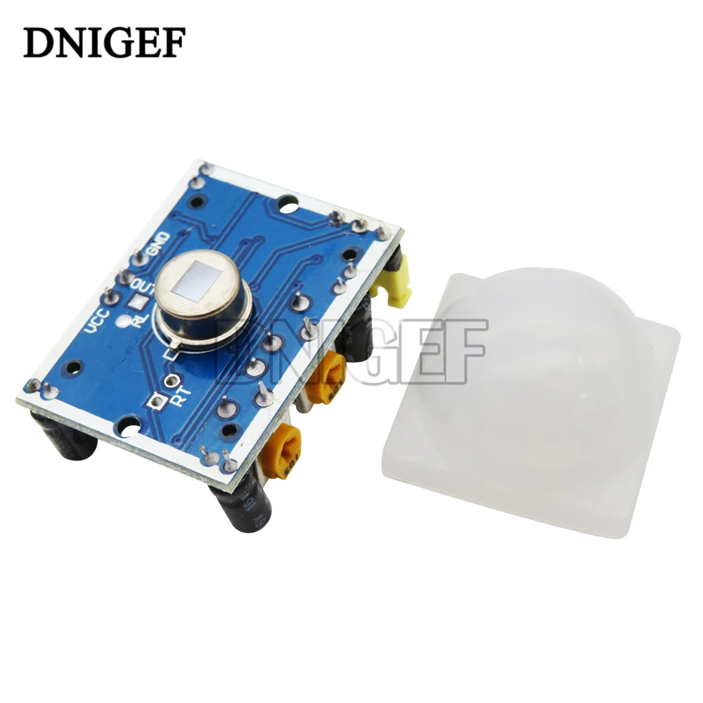 DNIGEF 1PCS SR501 Green and Blue HC-SR501 Adjust IR Pyroelectric Infrared PIR Module Motion Sensor Detector Module for Arduino