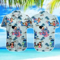 Stitch And Lilo Surf Hawaiian Shirt For Men's Disney Hawaiian Shirt Casual Summer Stitch Men Women Short Sleeve Button Up Shirt