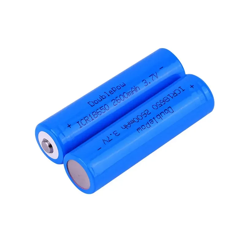 3.7V 18650 2600mAh Lithium Battery Rechargeable Li Ion for Handheld Fan LED Light Flashlight+ Icr18650 Batteries USB Charger