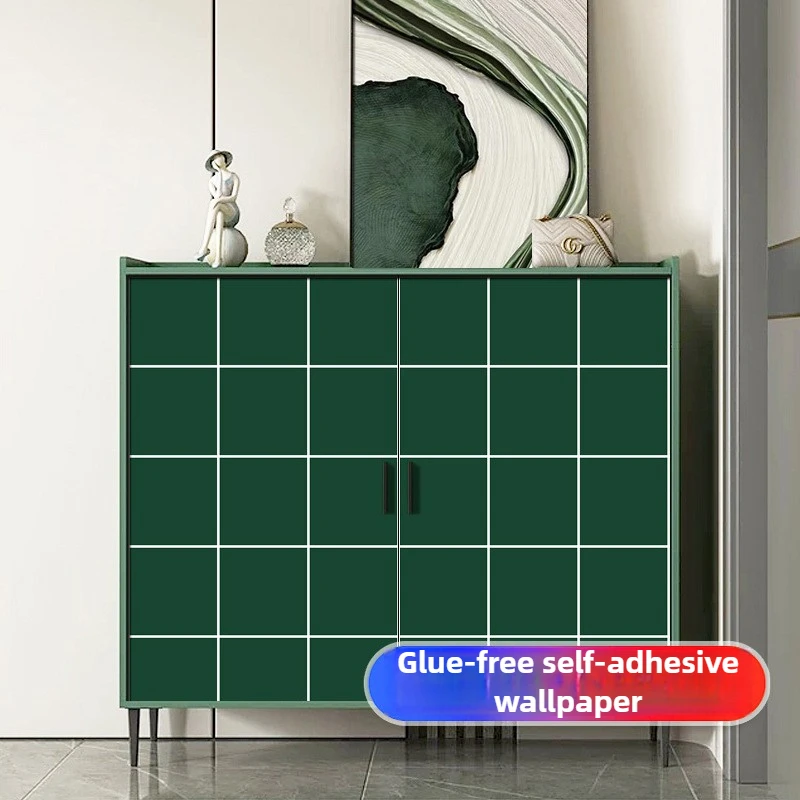9.5m x 53cm Grid Self-Adhesive PVC Film for Cabinet Doors Wardrobe Kitchen Glass Refurbishment Peel Stick Furniture Makeover