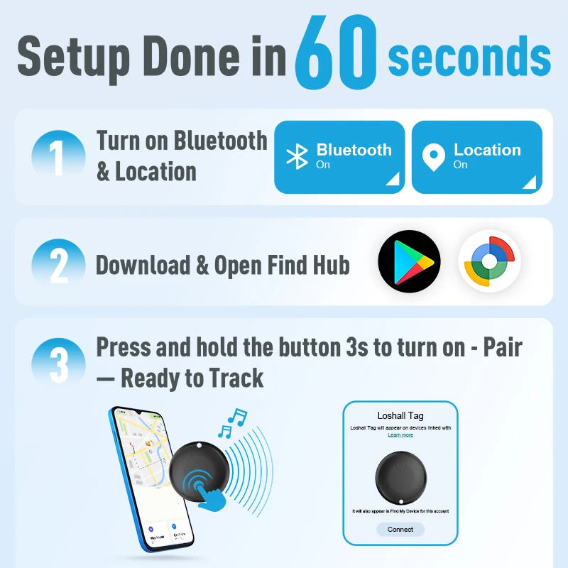Android tracker suitable for Android Google Find My Device Bluetooth locator global positioning anti-lost device