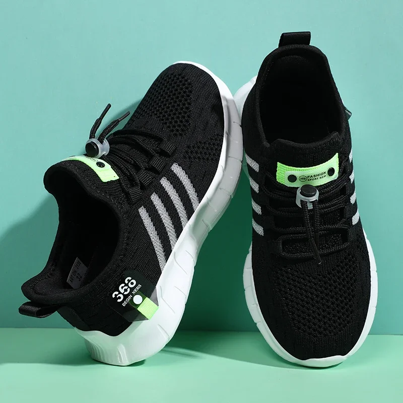 Children Casual Shoes for Boys Breathable Sneaker Summer Air Mesh Kids Hook&Loop Students School Shoe Size 27-38