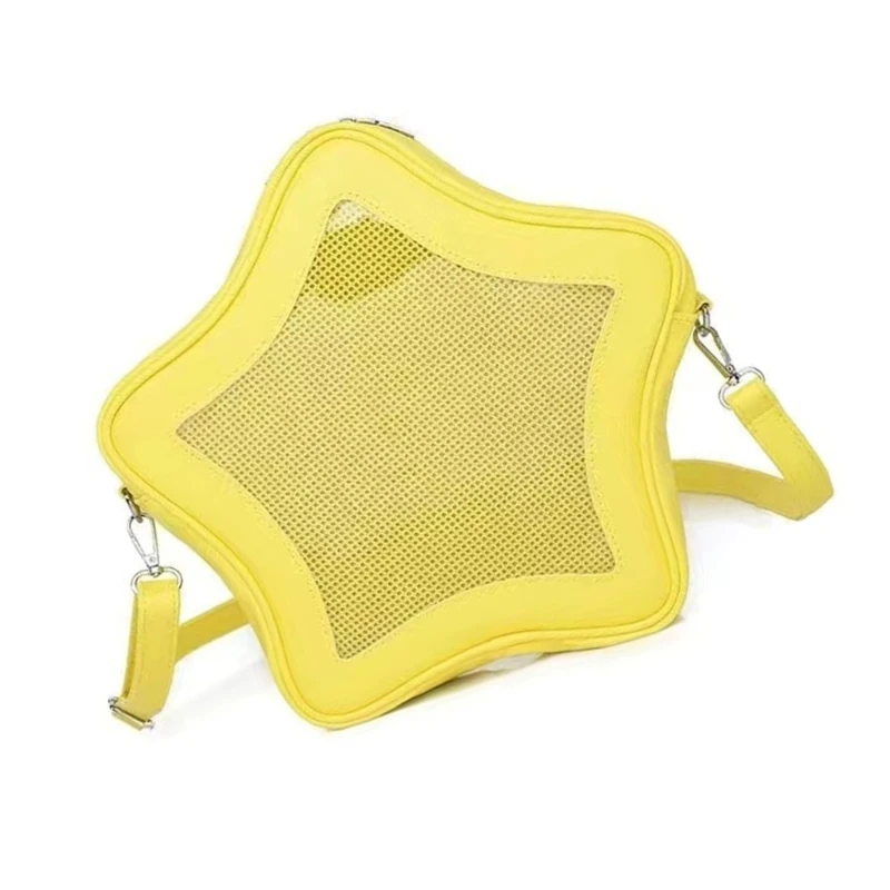 Youthful Fashion Shoulder Bag Star PU Leather Clear Itabag Crossbody Bag