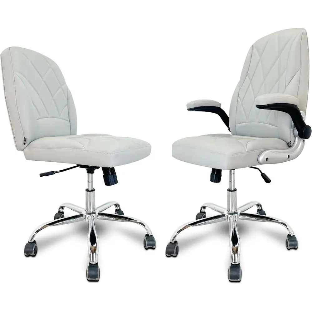 Regulowane krzesło salonowe ze skóry PU z akrylowymi elementami odpornymi na uszkodzenia do użytku w salonach paznokci, spa i handlu detalicznym (szare)