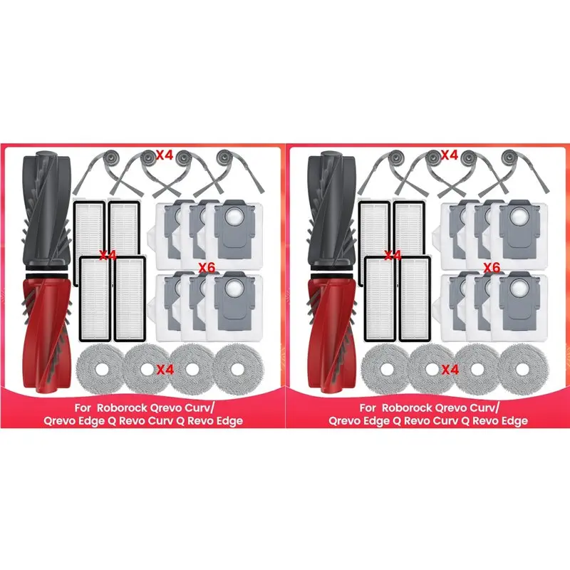 

A20F-2 Set Replacement Parts For Roborock Qrevo Curv/Qrevo Edge,Q Revo Curv Q Revo Edge Vacuum Cleaner Accessories