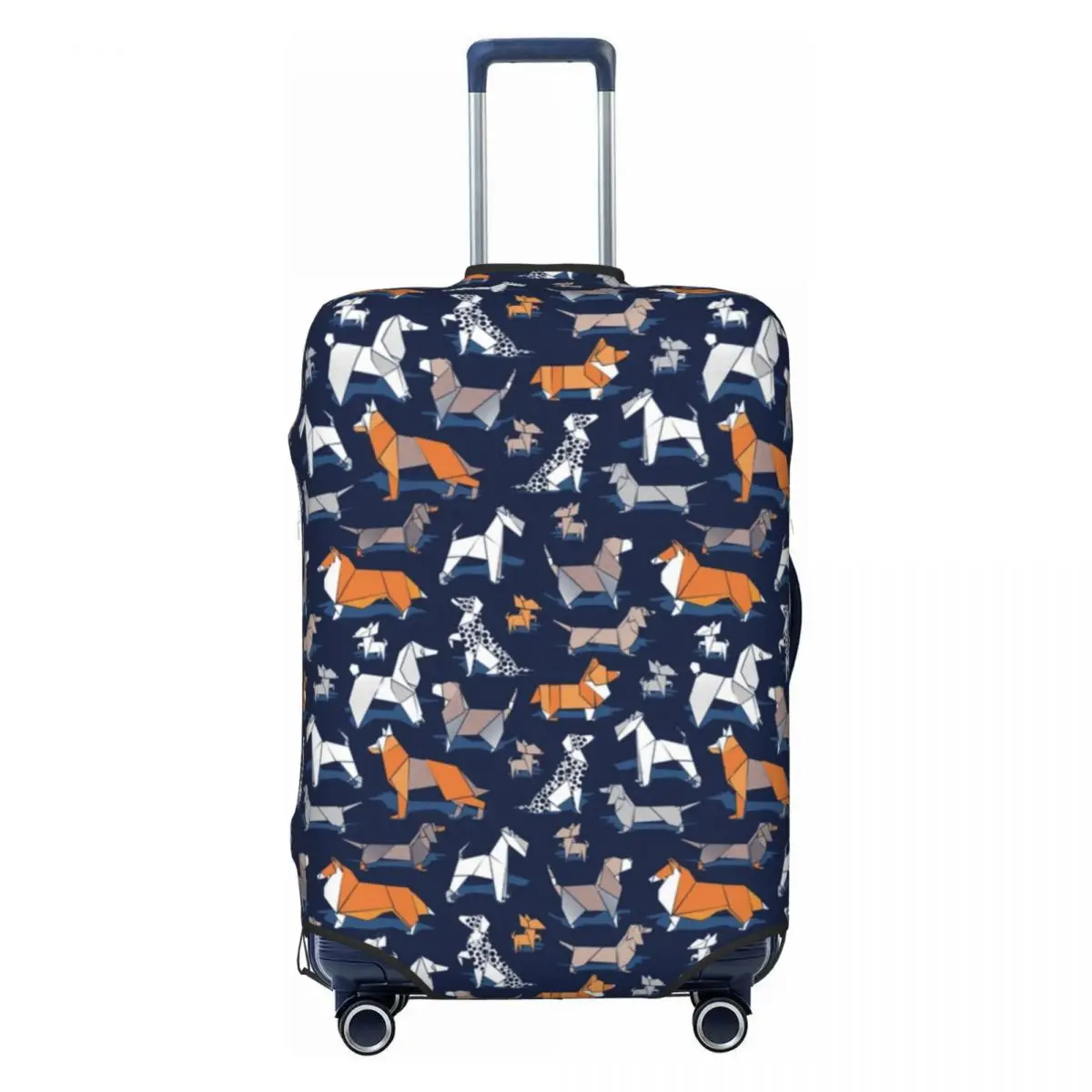 Origami Doggie Friends Suitcase Cover Cartoon Animals Useful Travel Protector Luggage Case Vacation