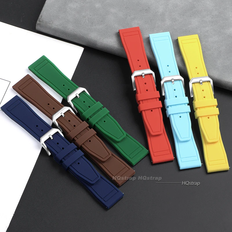 Rubber Strap for IWC Watchband for Big Pilot for Portugieser Women Men Quick Release Waterproof Sport Watch Band 20mm 21mm 22mm