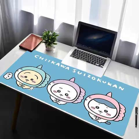 Mouse Pad PC Non Slip Rubber Cartoon Mousepad Laptop Gamer Cabinet Keyboard Pad Office Computer Gaming C-chiikawa Desk Mouse Mat