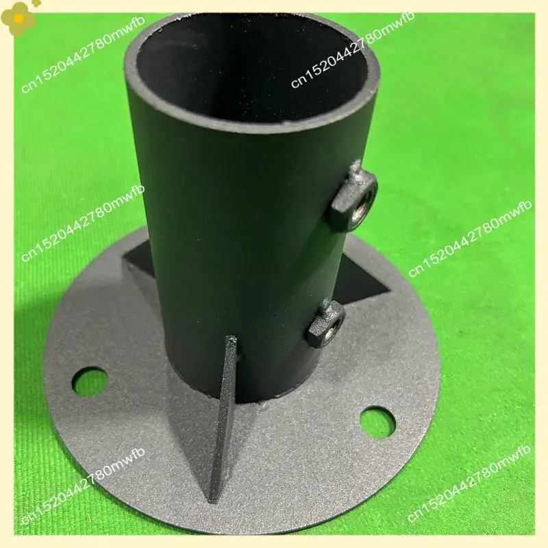 LDHL Chain Link Fence Pole Floor Flange Metal Chain Link Fence Mailbox Accessories 65Mm