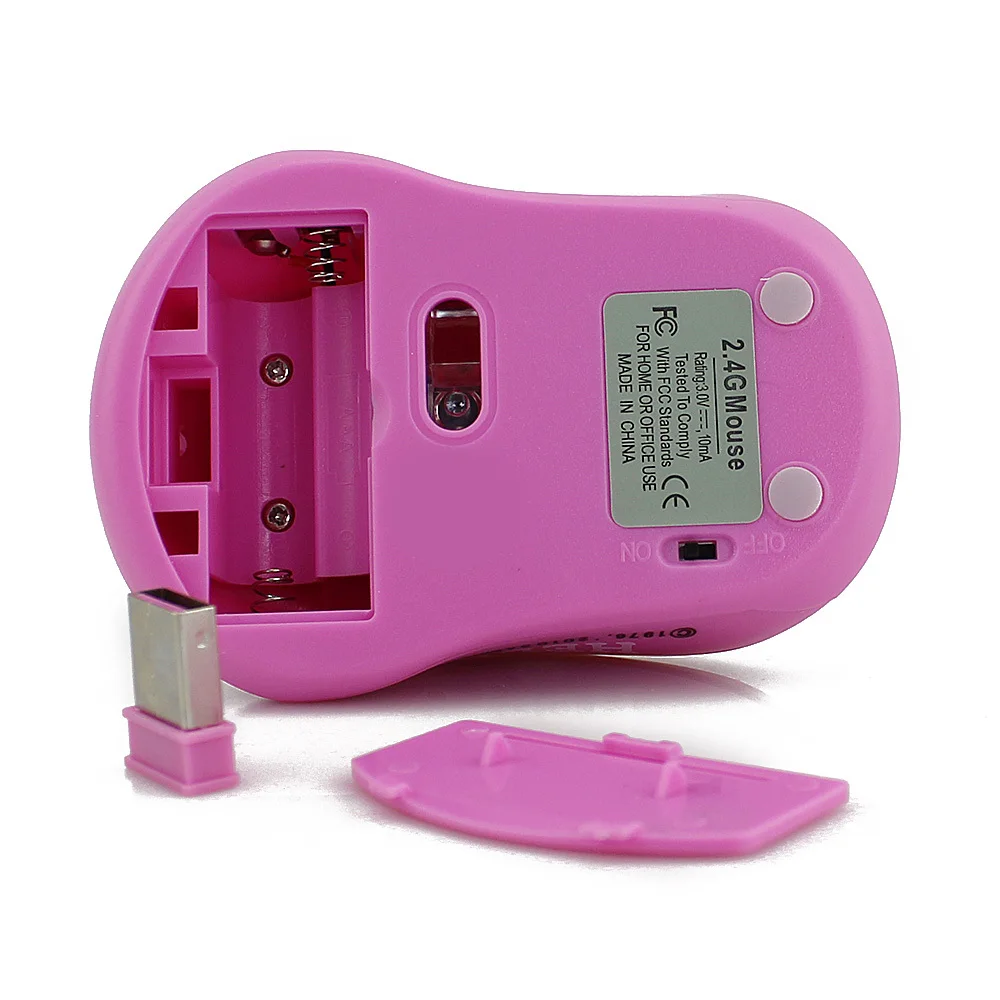 Souris sans fil muette KT Cat, batterie extra longue, rose, cadeaux pour filles, jeu de bureau