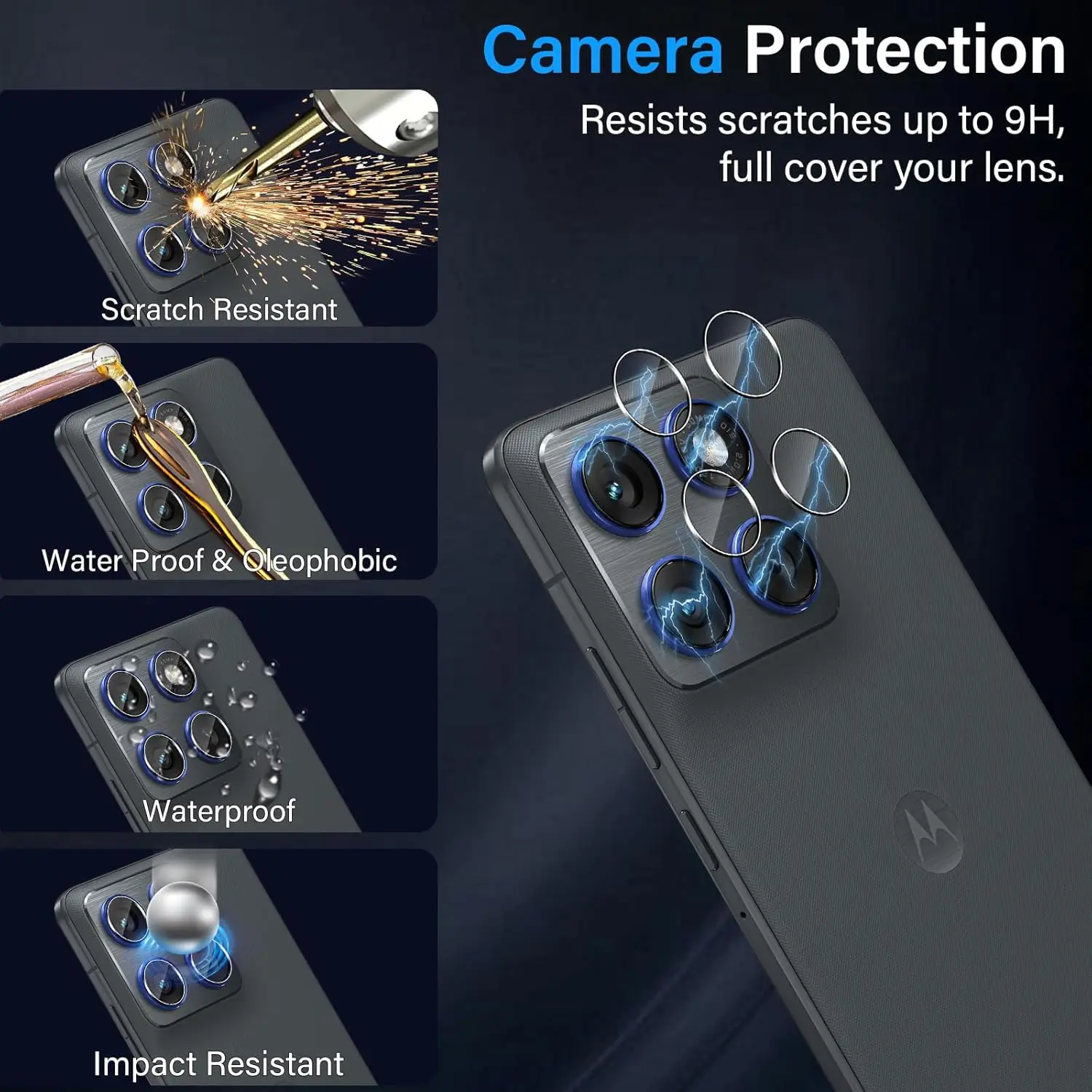 واقيات شاشة 2.5D 9H لعدسة الكاميرا Moto Edge 70 طبقة رقيقة واقية لهاتف Motorola Edge 70 X70 Air #3