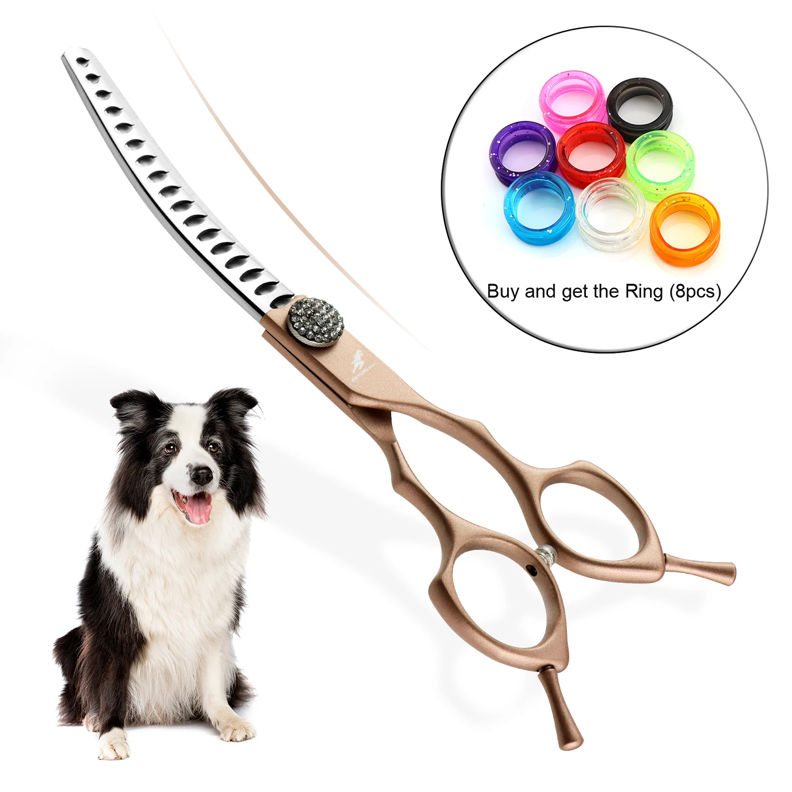 

6.5 "dog pet grooming scissors Curved scissors Thin scissors