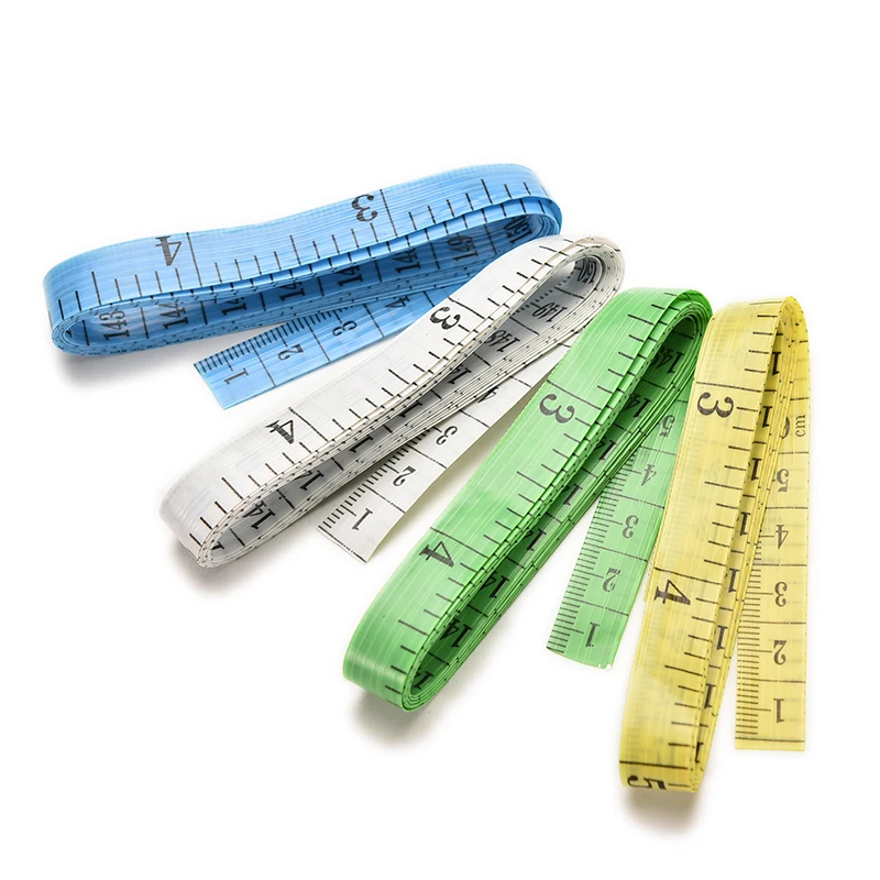 2 Pcs/lot Soft Flat 60 Inch 1.5 M Body Measuring Ruler Sewing Tailor Tape Measure Random Color