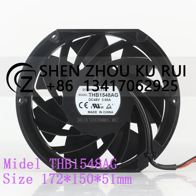 

Delta 12V 24V DC 48V 3.60A AC EC 17251 17CM Automotive supercharged Large air volume inverter THB1548AG cooling fan