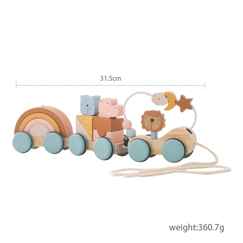 Montessori Baby Toys Wooden Block Animal Zoo Train Education Baby Accessories Children Building Toys Montessori Games Toy Trains