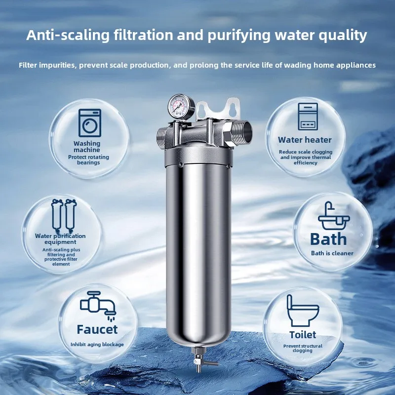 STARWELL Explosion-Proof Commercial Tap Water Pre-Filter Household Water Purifier Stainless Steel Screen Filter Remove Rust Sand
