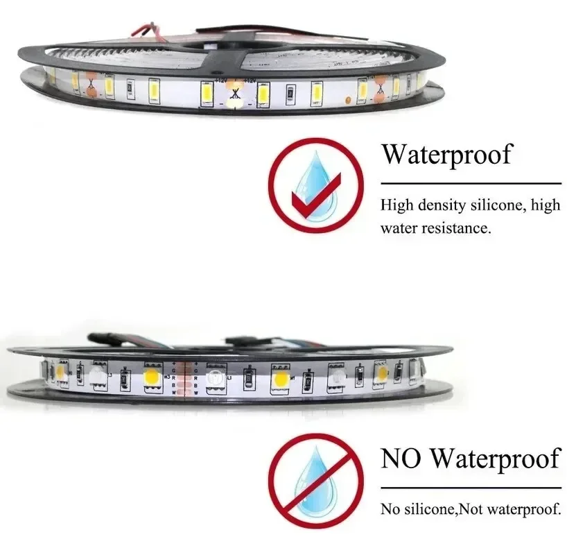 12V LED Strip SMD 2835 5M LED Stripe Tape Light 60LED/M RGB Warm White Waterproof Flexible Strip Ribbon Home Decor Light