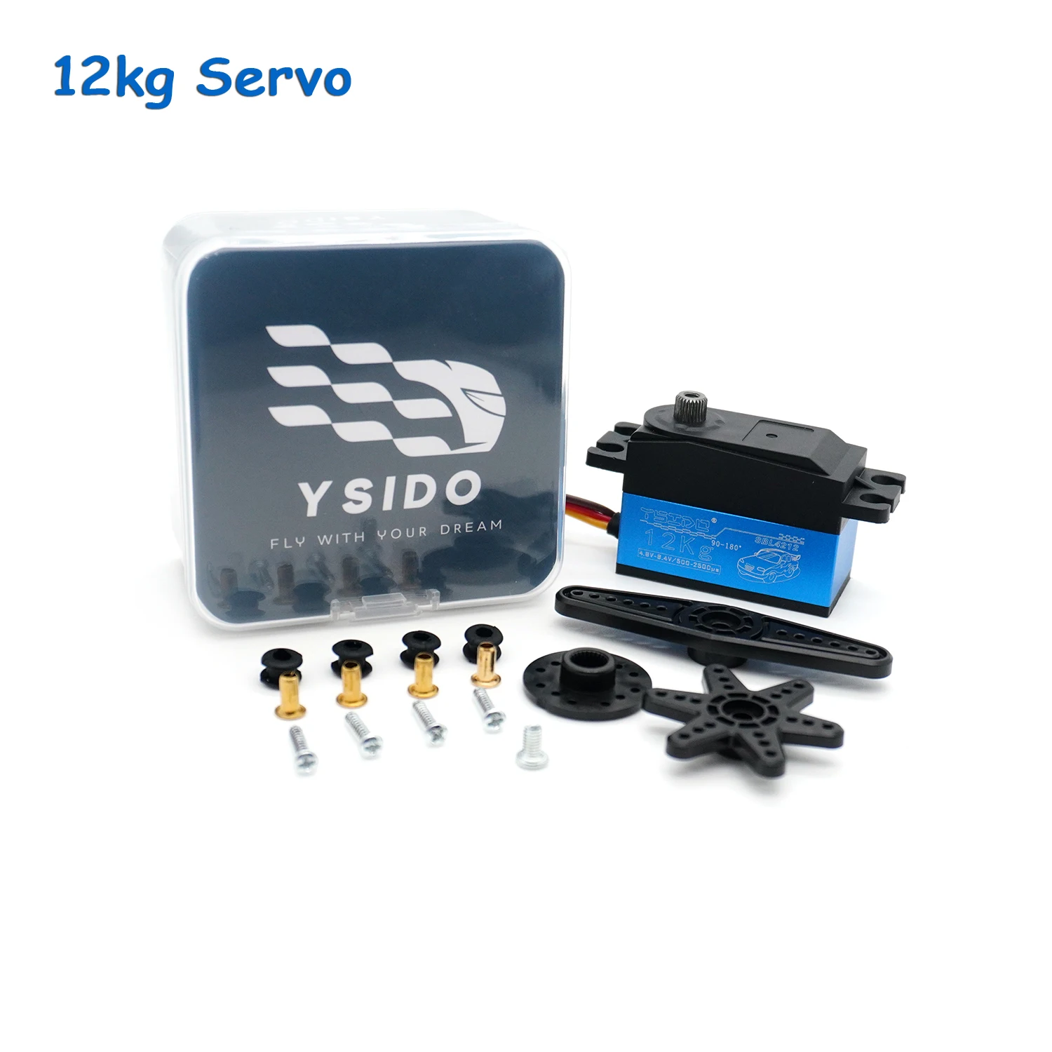 12KG Digital Servo motor Low Profile Fast with 25T Horn for 1/10 1/12 RC Car Wltoys SCX10 TRX4 RC Boat Robot Helicopter Crawler